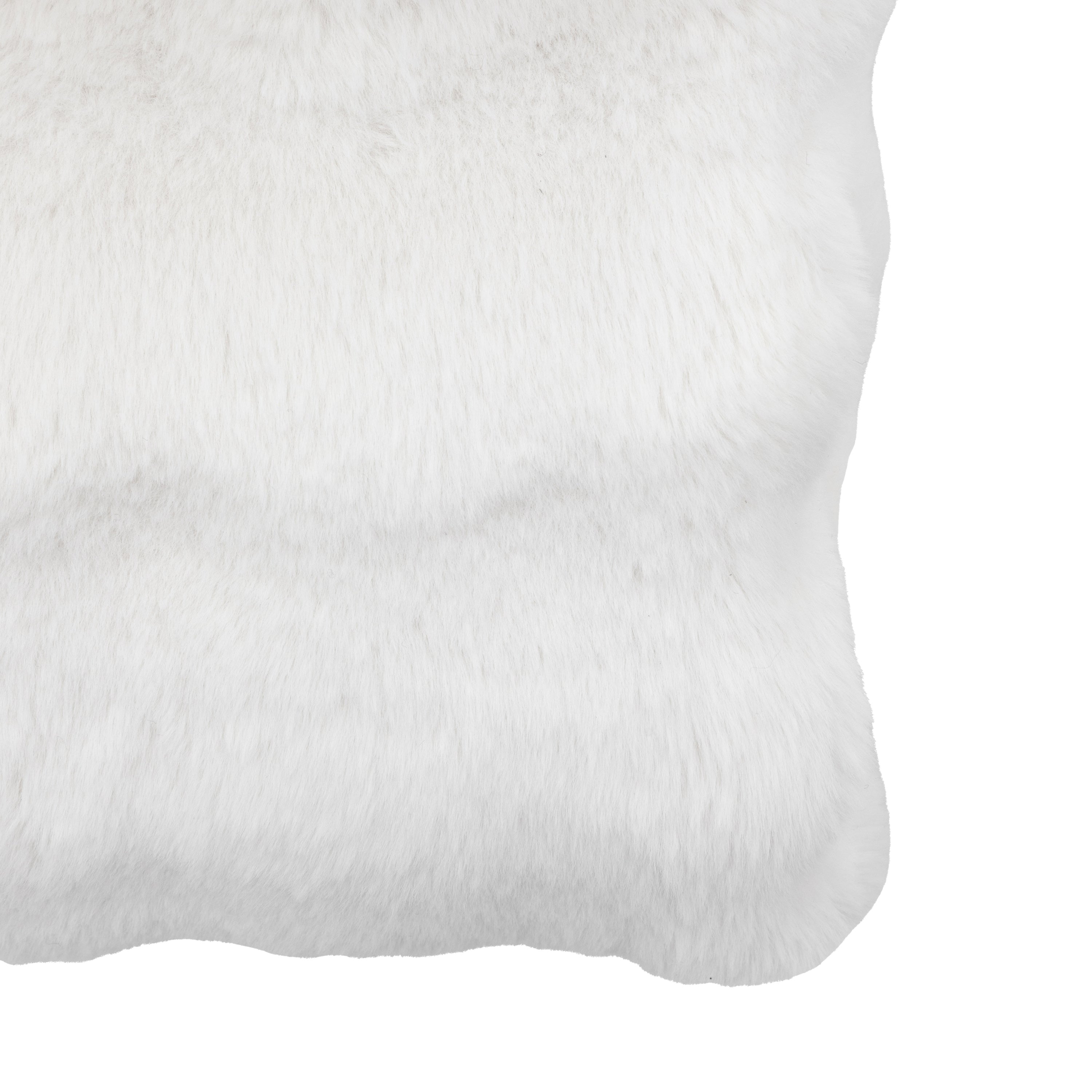 Marshmallow Rabbit Faux Fur Cream Throw | Extra Large